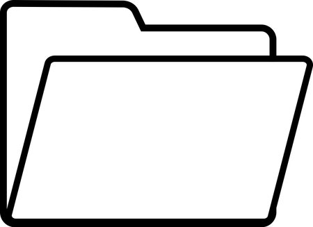outline Folder icon vector, file collection, Document folder, Document collection icon, outline file signのイラスト素材