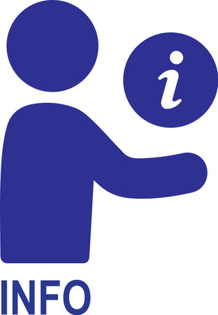 information sign, info symbol vector, Information icon with man silhouetteのイラスト素材