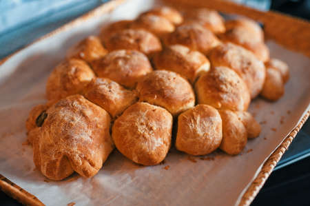 Buns of bread in shape of sheep