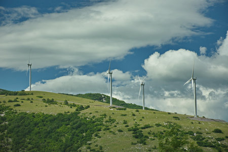 Sustainable wind turbines generating electricity in Croatia