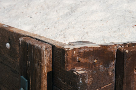 Salt from a traditional saltworks on the Croatian coastの写真素材