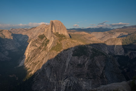 Half Dome in Yosemite National Park in sunsetの写真素材