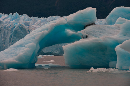 Massive glacier Perito Moreno in Patagonia, Argentinaの写真素材