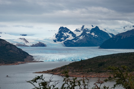 Massive glacier Perito Moreno in Patagonia, Argentinaの写真素材