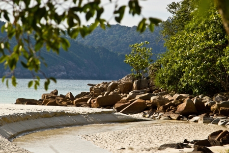 Beach on the island of Redang, Malaysiaの写真素材