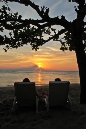Romantic sunsetの写真素材
