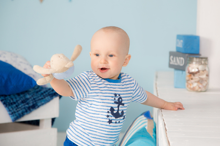 Little boy sailorの写真素材