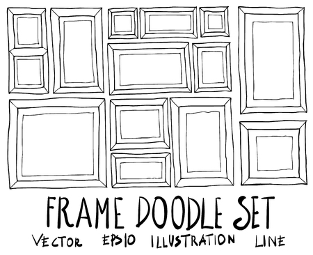 Set of Frame illustrationのイラスト素材