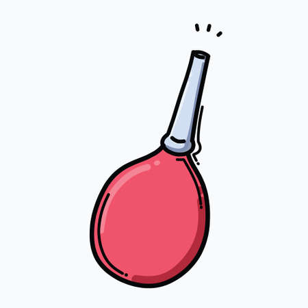 Air blower doodle color vector icon. Drawing sketch illustration hand drawn line.のイラスト素材