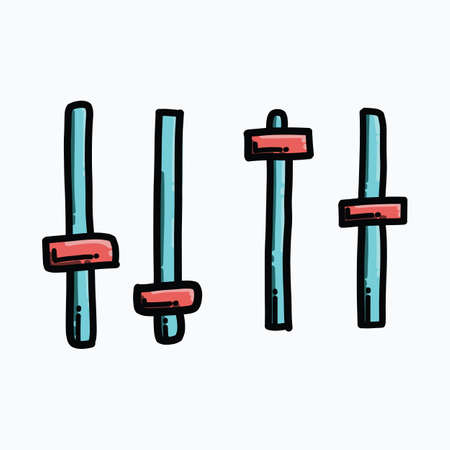 Adjustment color vector icon. Drawing sketch illustration hand drawn line.のイラスト素材