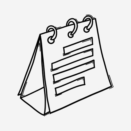 Calendar doodle vector icon. Drawing sketch illustration hand drawn line.のイラスト素材