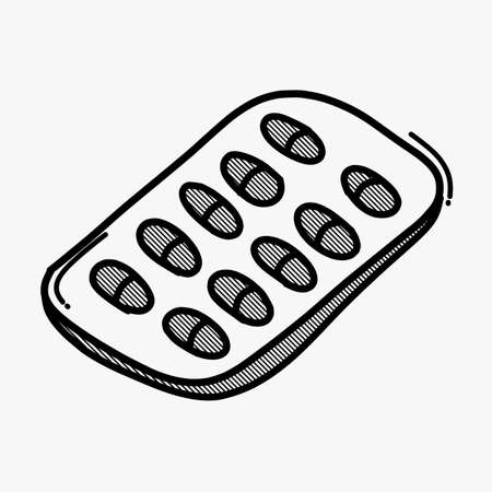 Medicine doodle vector icon. Drawing sketch illustration hand drawn line.のイラスト素材