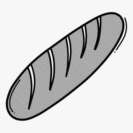 Loaf doodle vector icon. Drawing sketch illustration hand drawn line.のイラスト素材
