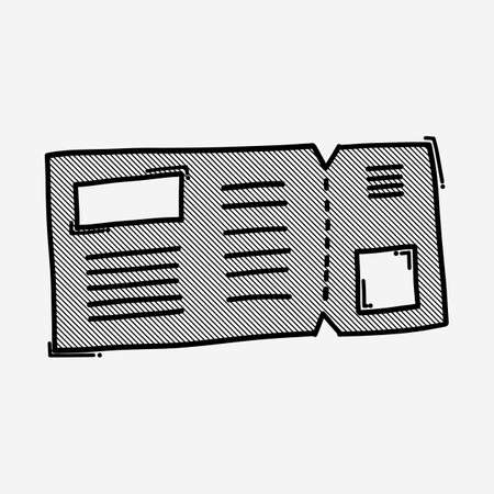 ticket doodle vector icon. Drawing sketch illustration hand drawn line.のイラスト素材