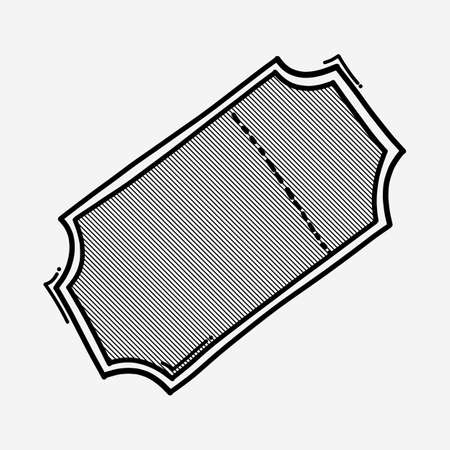 ticket doodle vector icon. Drawing sketch illustration hand drawn line.のイラスト素材