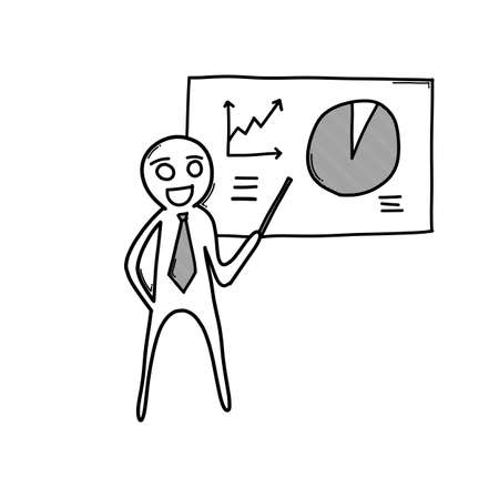 Teaching. Doodle vector icon. Drawing sketch illustration hand drawn cartoon line.のイラスト素材