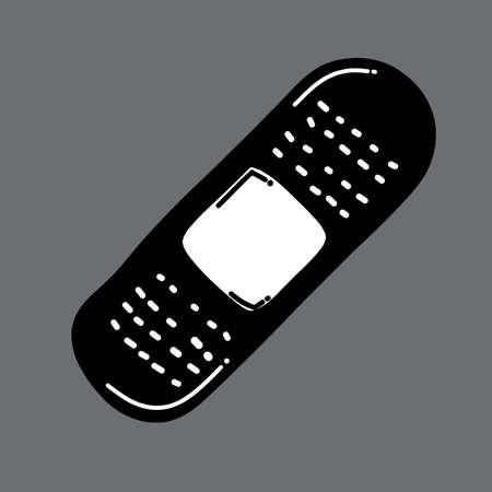 Plaster doodle vector icon. Drawing sketch illustration hand drawn line.のイラスト素材