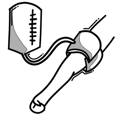 Blood pressure meter doodle vector icon. Drawing sketch illustration hand drawn line.のイラスト素材