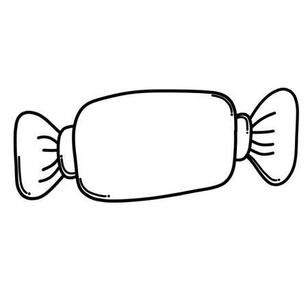 Candy Doodle vector icon. Drawing sketch illustration hand drawn cartoon line.のイラスト素材
