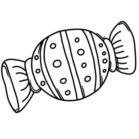 Candy Doodle vector icon. Drawing sketch illustration hand drawn cartoon line.のイラスト素材
