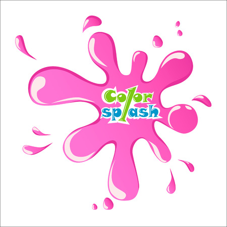Pink vector Splash on white backgroundのイラスト素材