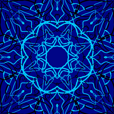 Seamless pattern. Vintage decorative elements. Hand drawn background. Islam, Arabic, Indian, ottoman motifs. Perfect for printing on fabric or paper.のイラスト素材