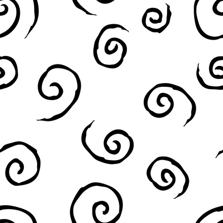 seamless pattern with spiral curls. fashion vector textureのイラスト素材