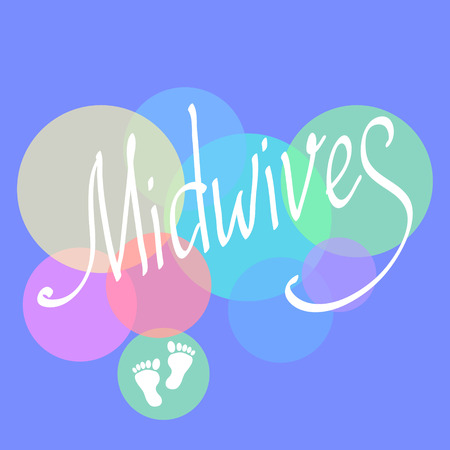 Midwives day 5 may. Vector illustration for International Midwives day greeting cards.のイラスト素材