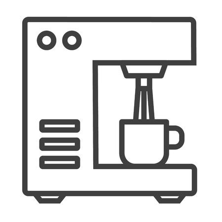 Bar coffee machine icon. Outline bar coffee machine vector icon for web design isolated on white backgroundのイラスト素材