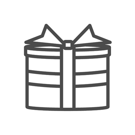 Santa Claus message banner. Red Santa Claus suit, leather belt with gold buckle, white beard, offering gift or present, concept for christmas greeting or invitation card jの写真素材