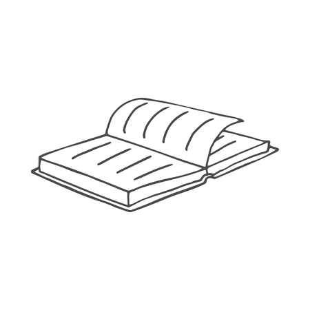 Doodle book. Vector illustration isolated on white background. EPS 8のイラスト素材