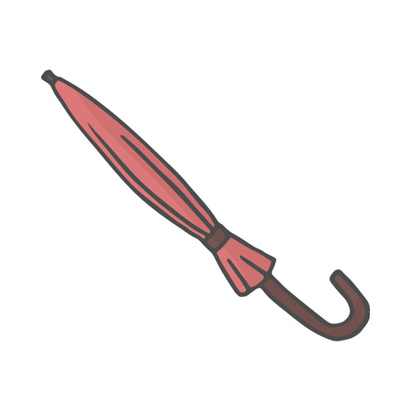 sketch of an umbrella in color on white background. EPS 10のイラスト素材
