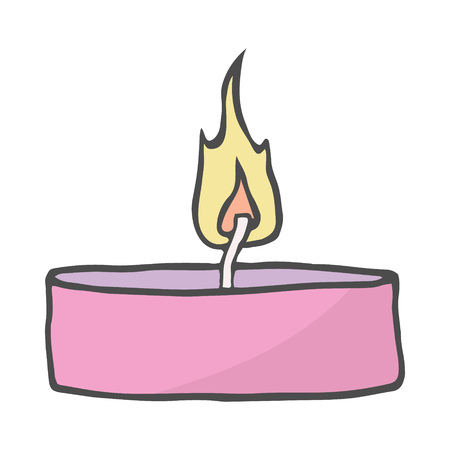 Candle color In Cartoon Free Style Hand drawn Vector Illustration Isolated. EPS 10のイラスト素材