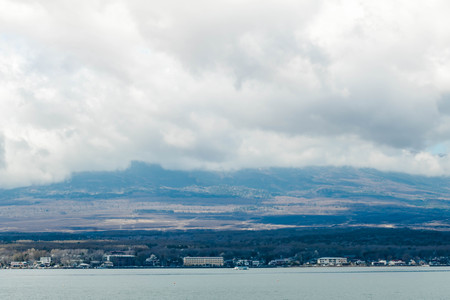 Mountain fuji and Lake ,the most famous place in Japan to traveling.の写真素材