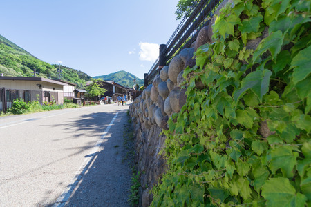 Narai  is a  small town in Nagano Prefecture Japan ,The old  town provided a pleasant walk through about a kilometre of well preserved buildings.の写真素材