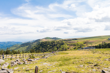 Beautiful landscape mountain view of Utsukushigahara is  one of the most important and popular natural place in Nagano , Japan.の写真素材