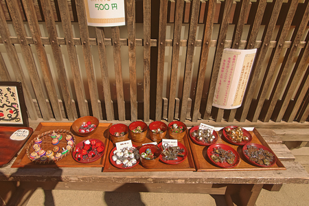 NARAI , JAPAN - JUNE 4, 2017: Traditional shops and stores at Narai  is a  small town in Nagano Prefecture  ,The old  town provided a pleasant walk through about a kilometre of well preserved buildings.の写真素材