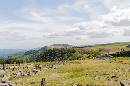 Beautiful landscape mountain view of Utsukushigahara is  one of the most important and popular natural place in Nagano , Japan.の写真素材