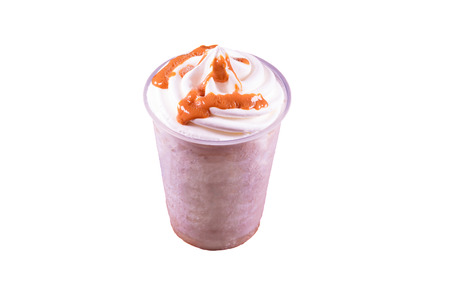 Chocolate ice cream in a cup  isolate on a white background with clipping path.の写真素材