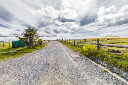 Beautiful landscape   of  road view at Utsukushigahara ,Nagano , Japan.の写真素材