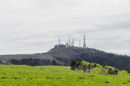 Radio tower  and beautiful landscape view of Utsukushigahara is  one of the most important and popular natural place in Nagano Prefecture , Japan.の写真素材