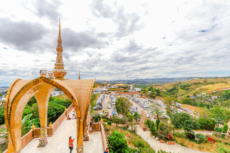 PHETCHABUN , THAILAND - JANUARY 3, 2017: Wat phasornkaew is  one of the most important for meditation and beautiful landscape view   or popular place in Phetchabun , Thailand.の写真素材