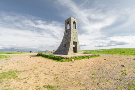 Bell tower and beautiful landscape view of Utsukushigahara is  one of the most important and popular natural place in Nagano , Japan.の写真素材