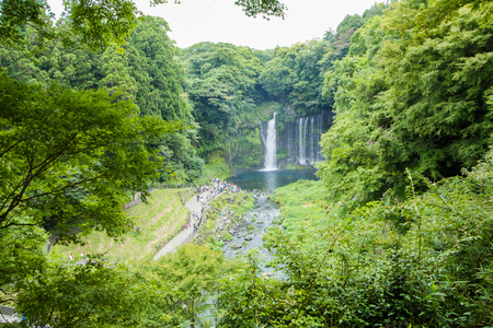 Shiraito waterfall near Mt. Fuji  in Fujinomiya  Prefecture, Japan .の写真素材