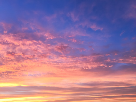 Beautiful  sunset and sun rays with colorful of  sky background .の写真素材