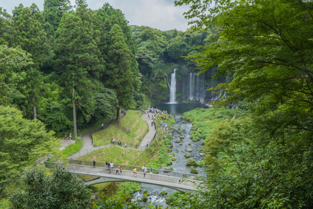 Shiraito waterfall near Mt. Fuji  in Fujinomiya  Prefecture, Japan .の写真素材