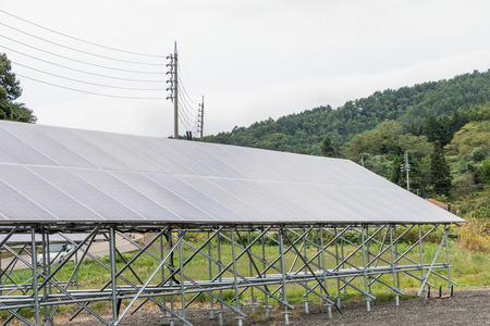 Solar panels on the roof ,Photovoltaic modules for innovation green energy for life