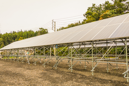 Solar panels on the roof ,Photovoltaic modules for innovation green energy for lifeの写真素材