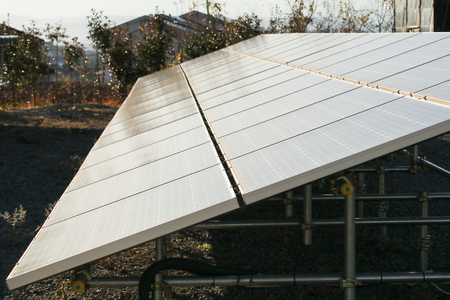 olar power panels ,Photovoltaic modules for innovation green energy for life .の写真素材