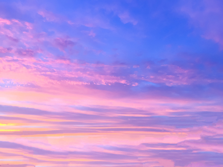 Beautiful  sunset and sun rays with colorful of  sky background .の写真素材